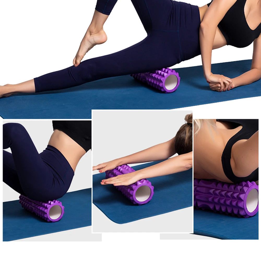 1Pc Foam Massage Roller, Hollow Yoga Column Fitness Equipment for Muscle Massage, Physiotherapy and Sports Rehabilitation