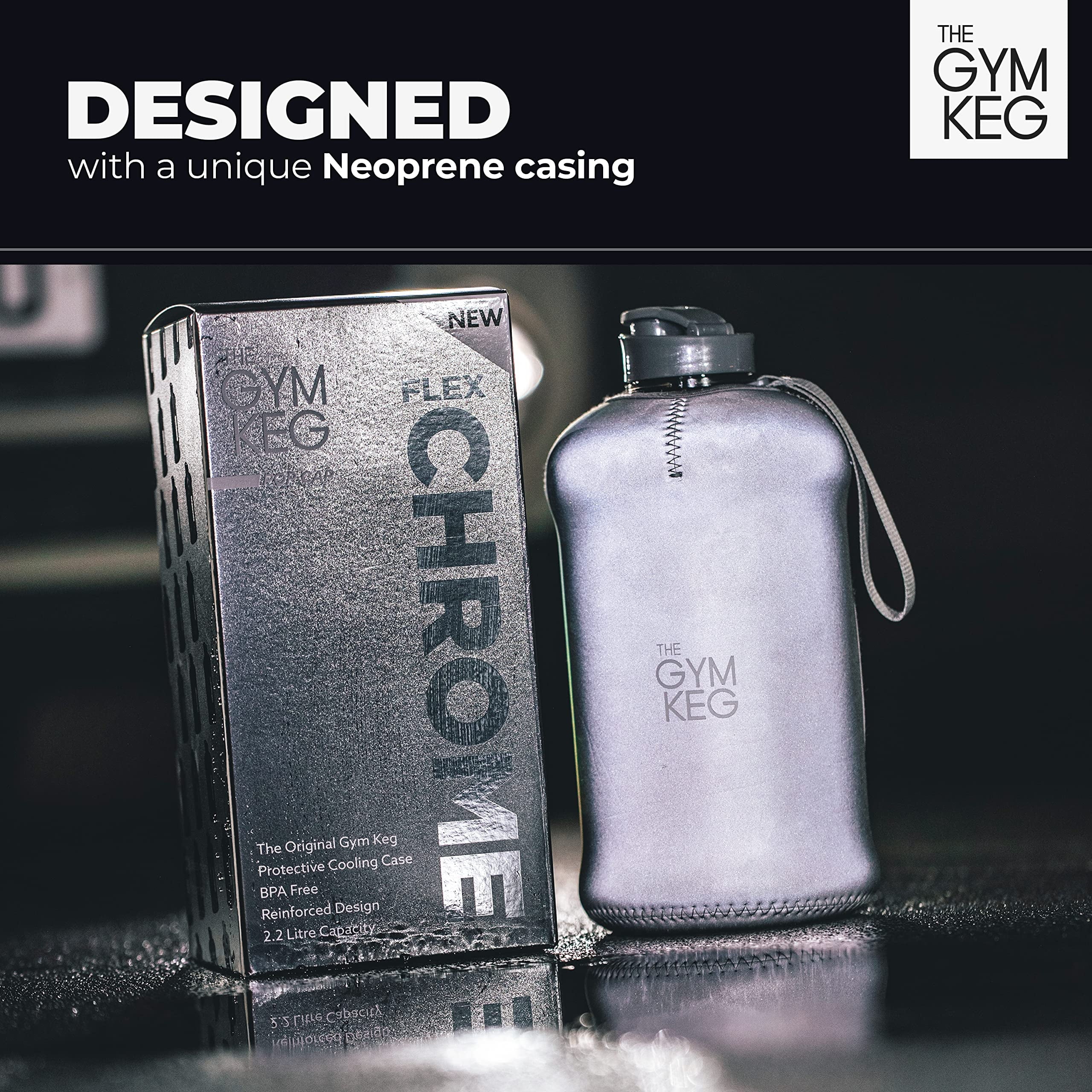 The Sports Water Bottle 2.2 L Insulated | Half Gallon | Carry Handle | Big Water Jug