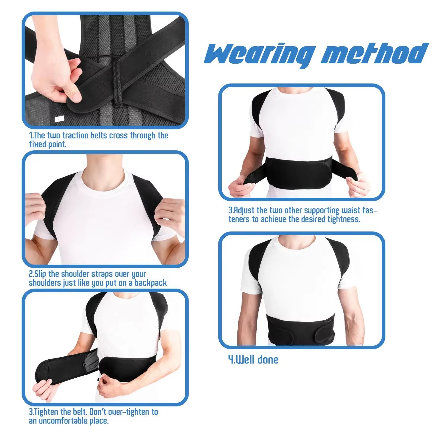 Adjustable Back/Shoulder Brace Posture Correcter