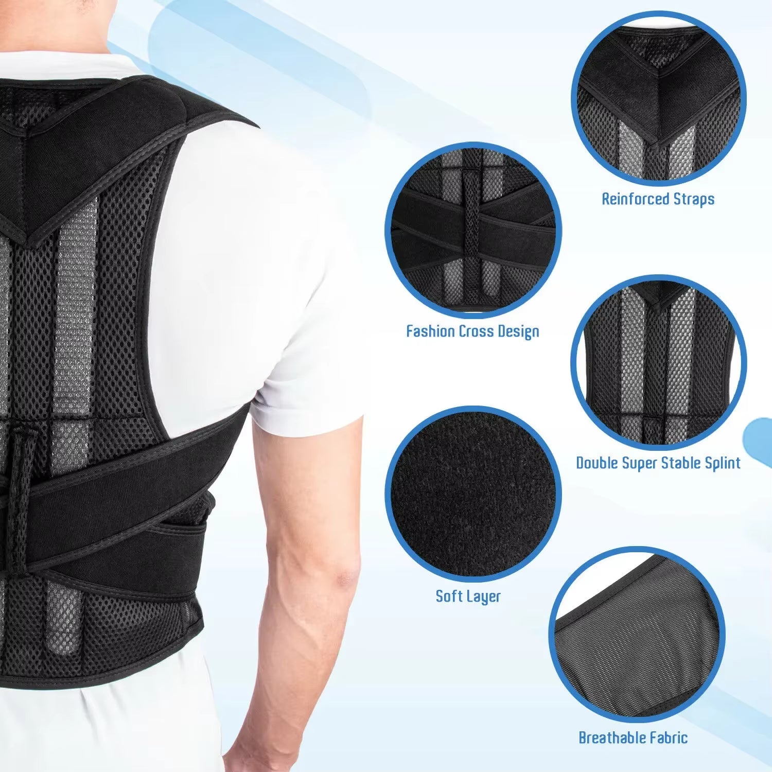 Adjustable Back/Shoulder Brace Posture Correcter