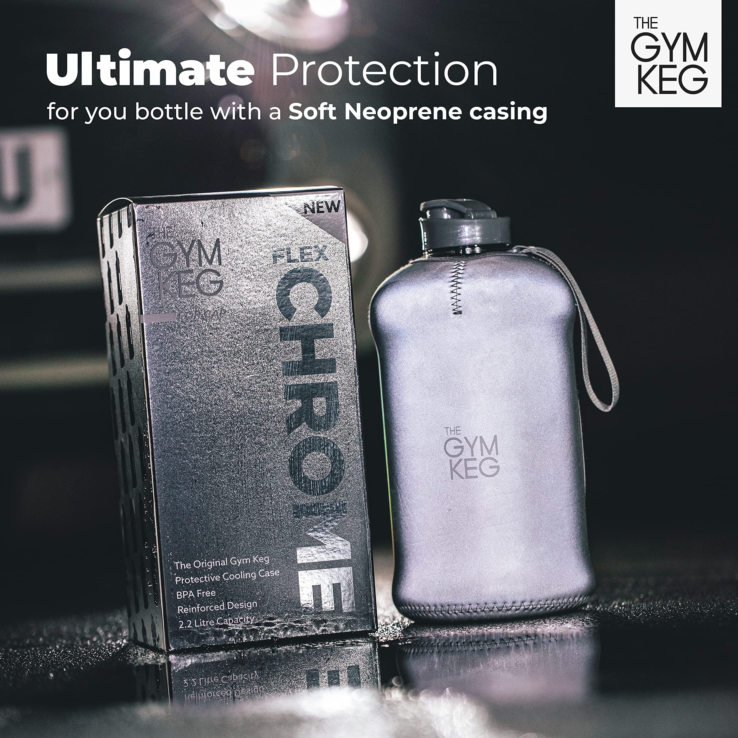 The Sports Water Bottle 2.2 L Insulated | Half Gallon | Carry Handle | Big Water Jug